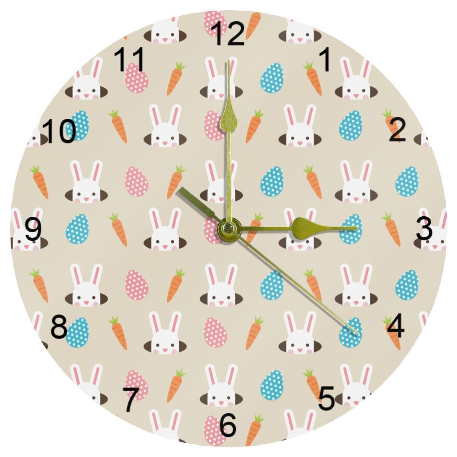 Horloge murale silencieuse sans tic-tac ronde et lisible 25cm