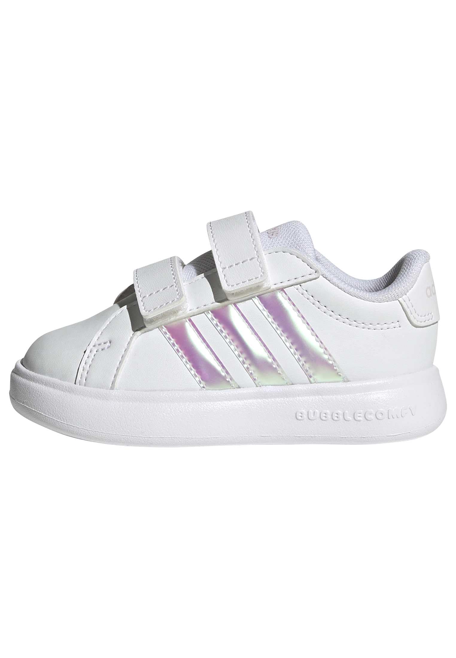 adidas Unisex Baby Grand Court 3.0 Bubble Infants Shoes, FTWR White/Iridescent/Almost Pink, 6 UK Child