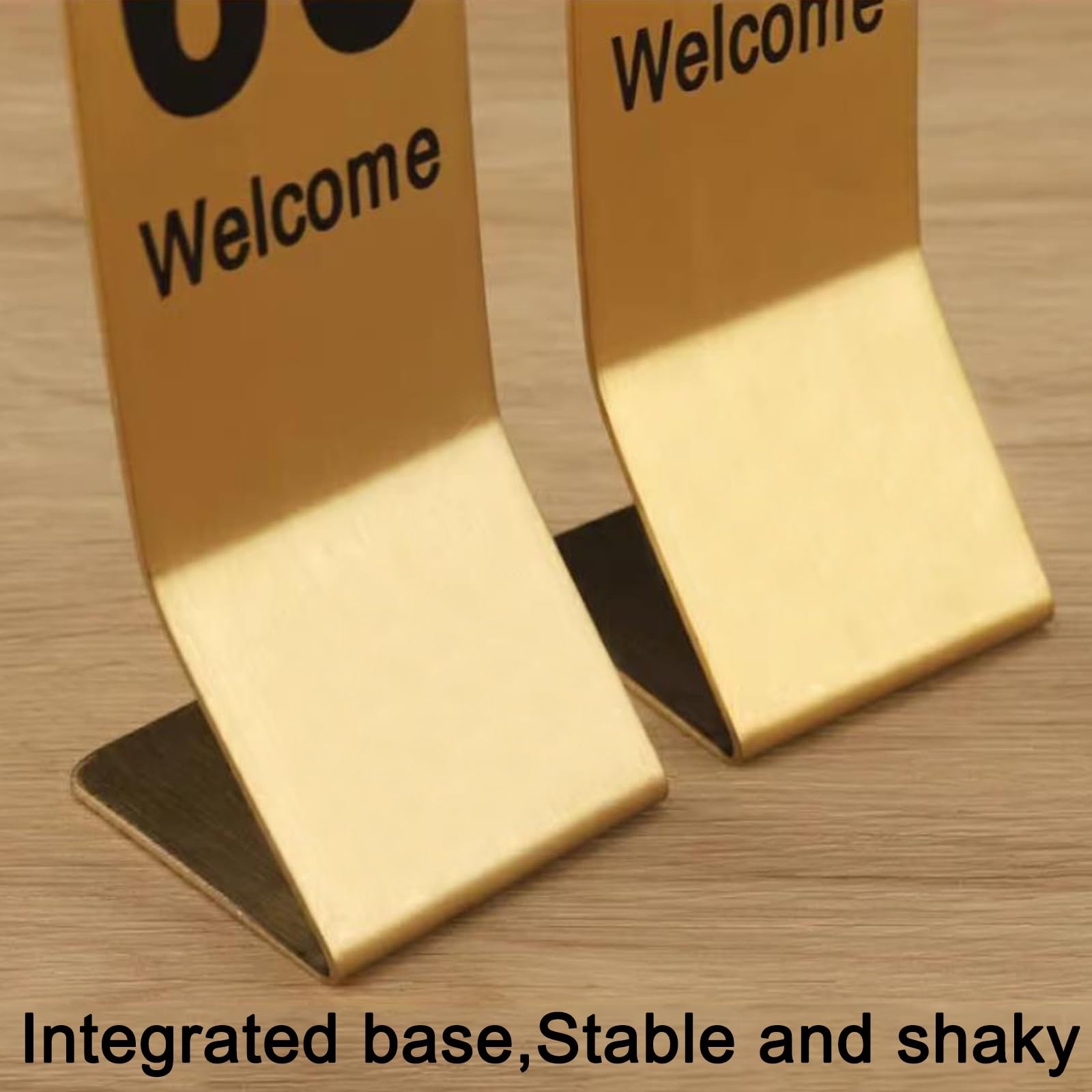 Letrero de metal con números de mesa 1-10 1-20, tarjetas de acero inoxidable, superficie resistente a los arañazos, doble cara para facilitar el arreglo de asientos, perfecto para eventos y fiestas