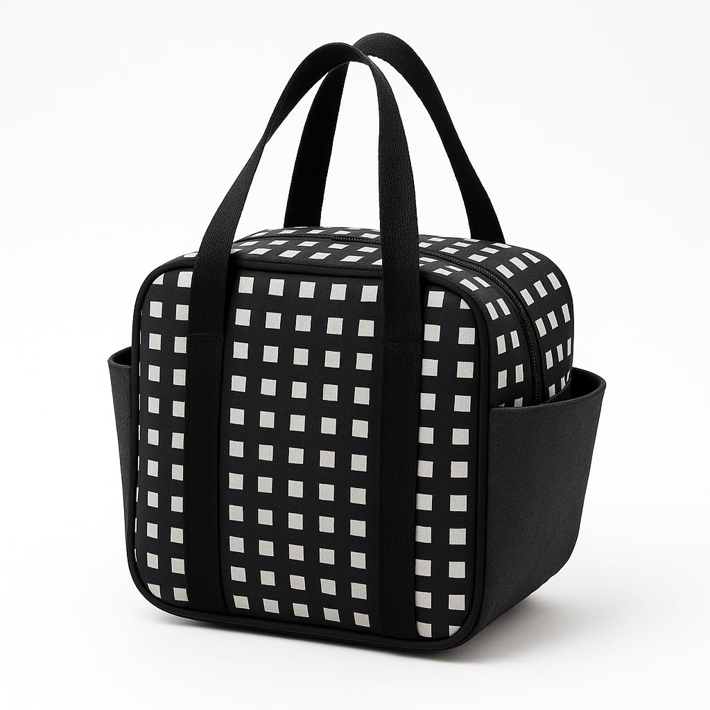 Urban Nest Borsa Pranzo Isolata per Adulti, Borsa Termica con Tasche Laterali, Borsa Frigo Riutilizzabile per Lavoro, Scuola, Picnic, Conservazione Cibo, Idea Regalo (24x14x20cm)