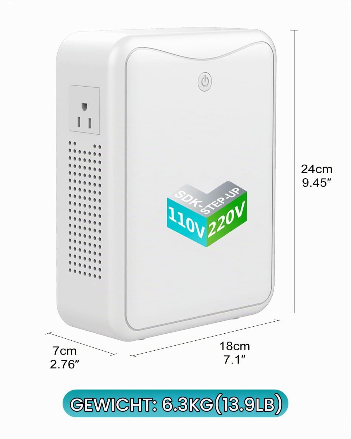 ZHENGXI ELECTRIC 2000W 230v auf 110v Spannungswandler USA ，Step Down Transformer Voltage Converter 220v-240v to 110v-120v