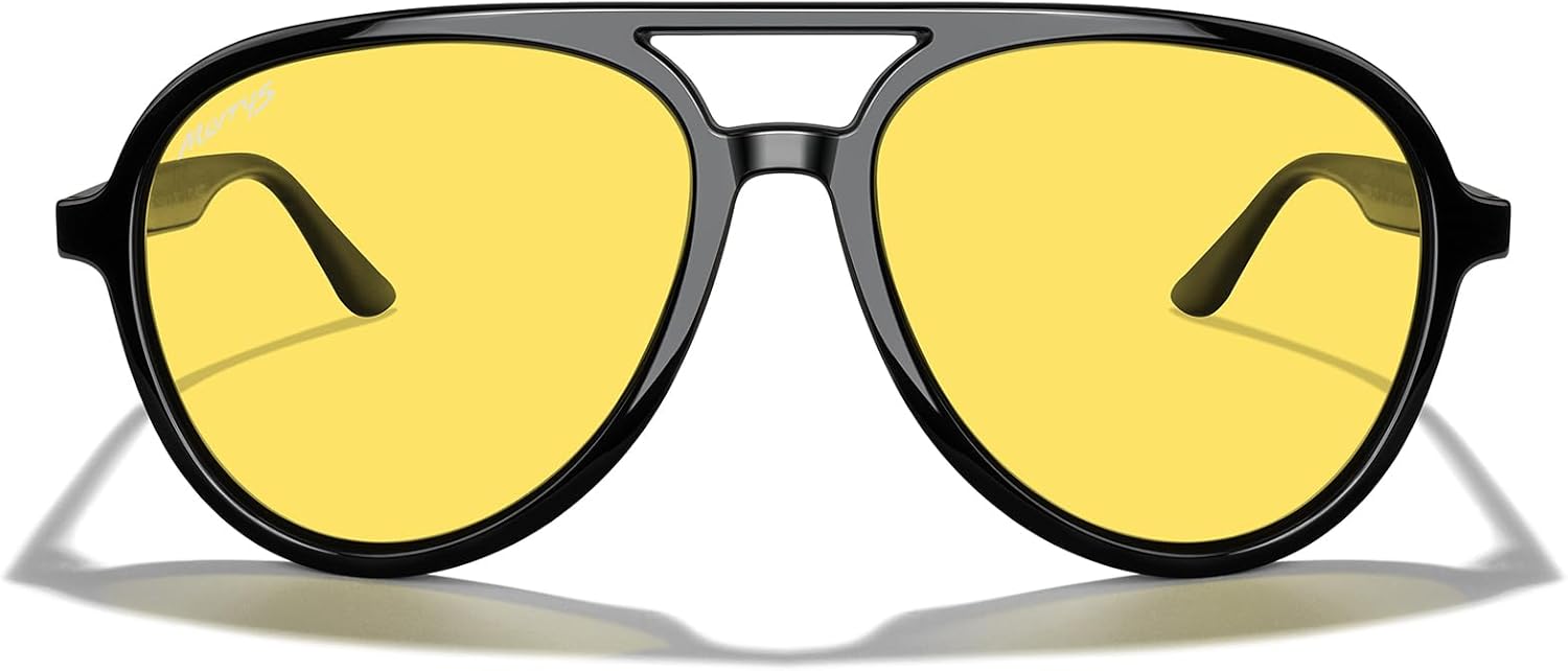 MERRY'S Classic Polarized Aviator Sunglasses For Womens Mens Retro Double Bridge Aviators S8376