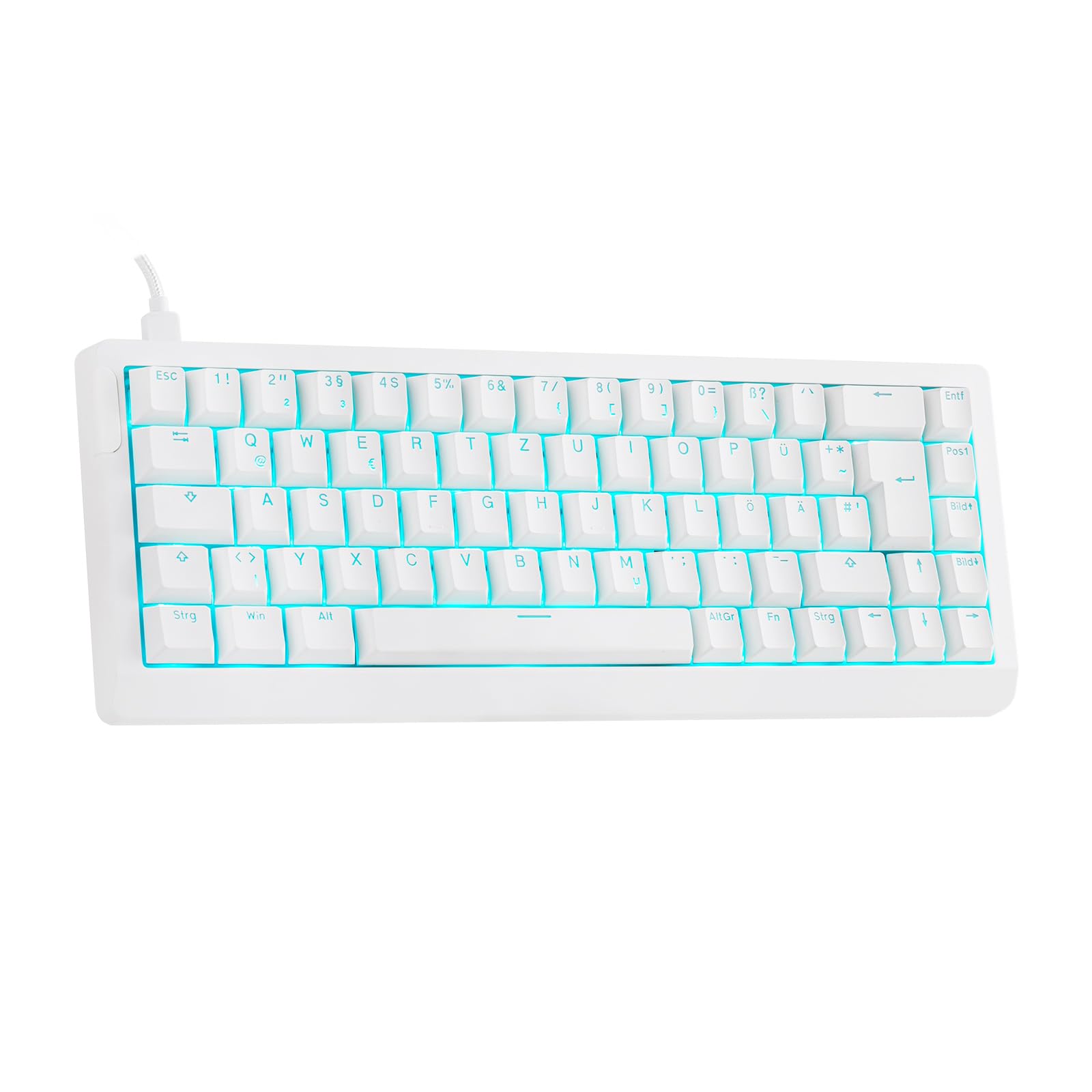 MechLands EPOMAKER HE68 Lite Gaming Tastatur, QWERTZ Deutsches Layout, Kabelgebundene Tastatur mit Magnetischer Schalter, Hot Swap, Custom Driver, Creamy Gasket,RGB