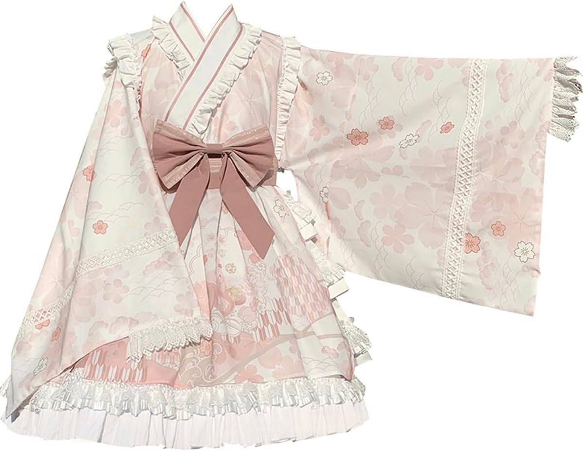 DimMoire イレヘムリボンブラウス ふんわりフリルスカート White ロゴ