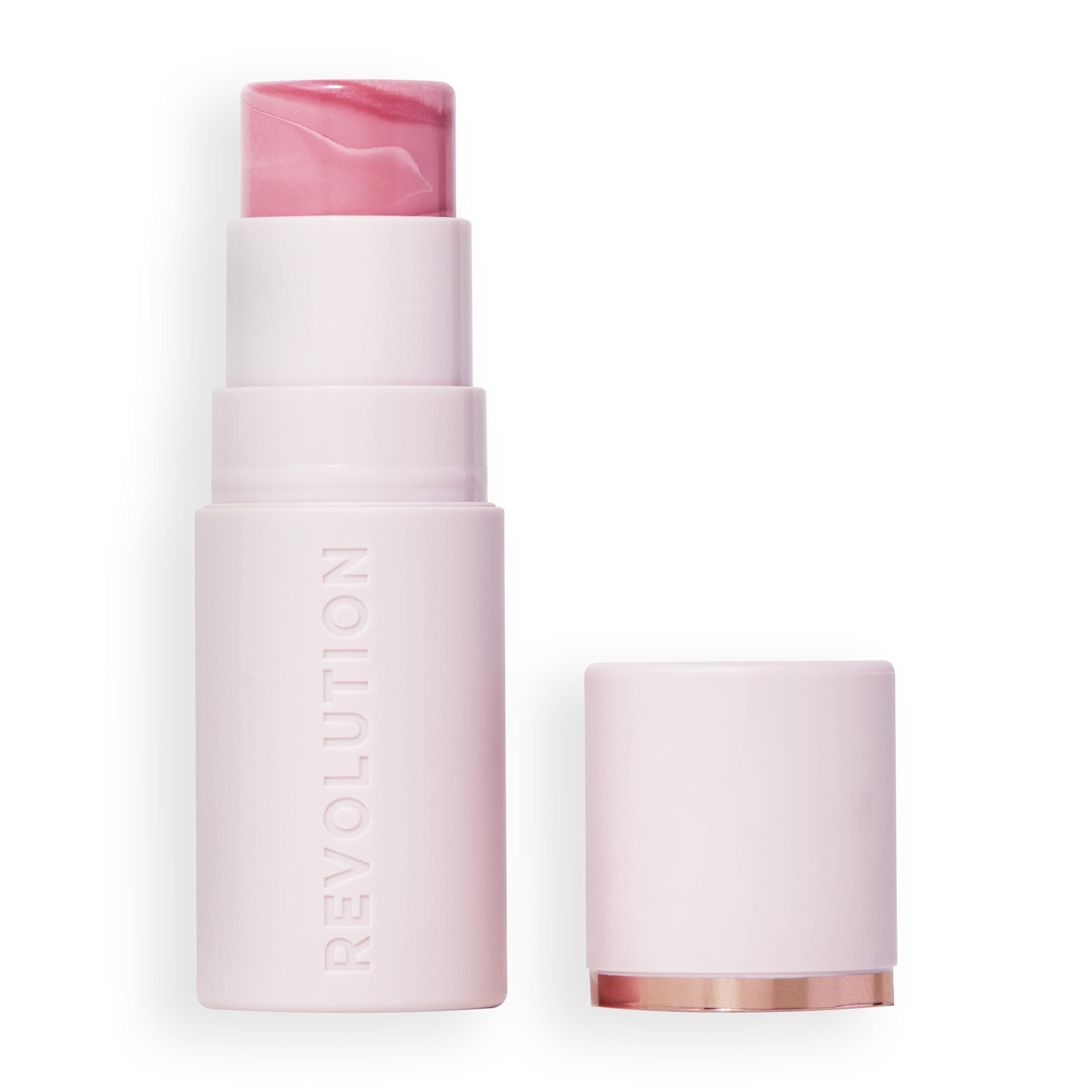 Revolution, Skin Silk Marble Blush Stick, Buildable Colour for Cheek Eye, & Lip, Cream-to-Powder Formula