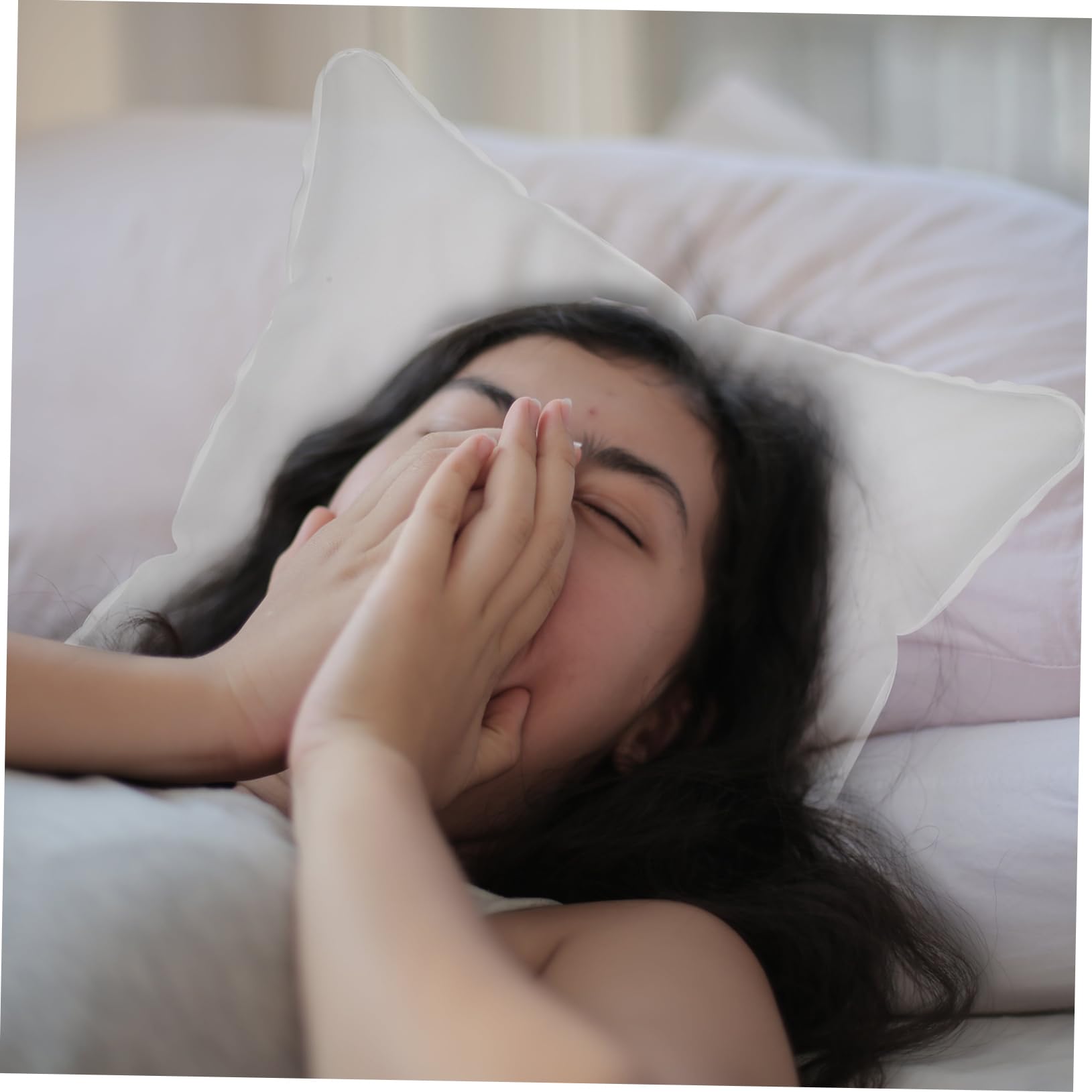 SOLUSTRE Inflatable Square Pillow Portable Throw Cushion for Travel Camping Car Seats Ergonomic Design for Comfort Easy Maintenance