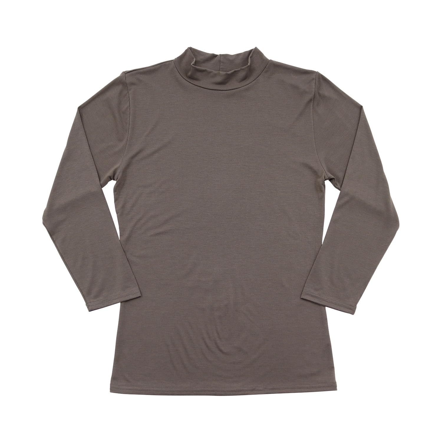 【42%OFF】【621円】 Airin レディース ハイネック プラチナ加工 吸湿発熱  8分袖インナー