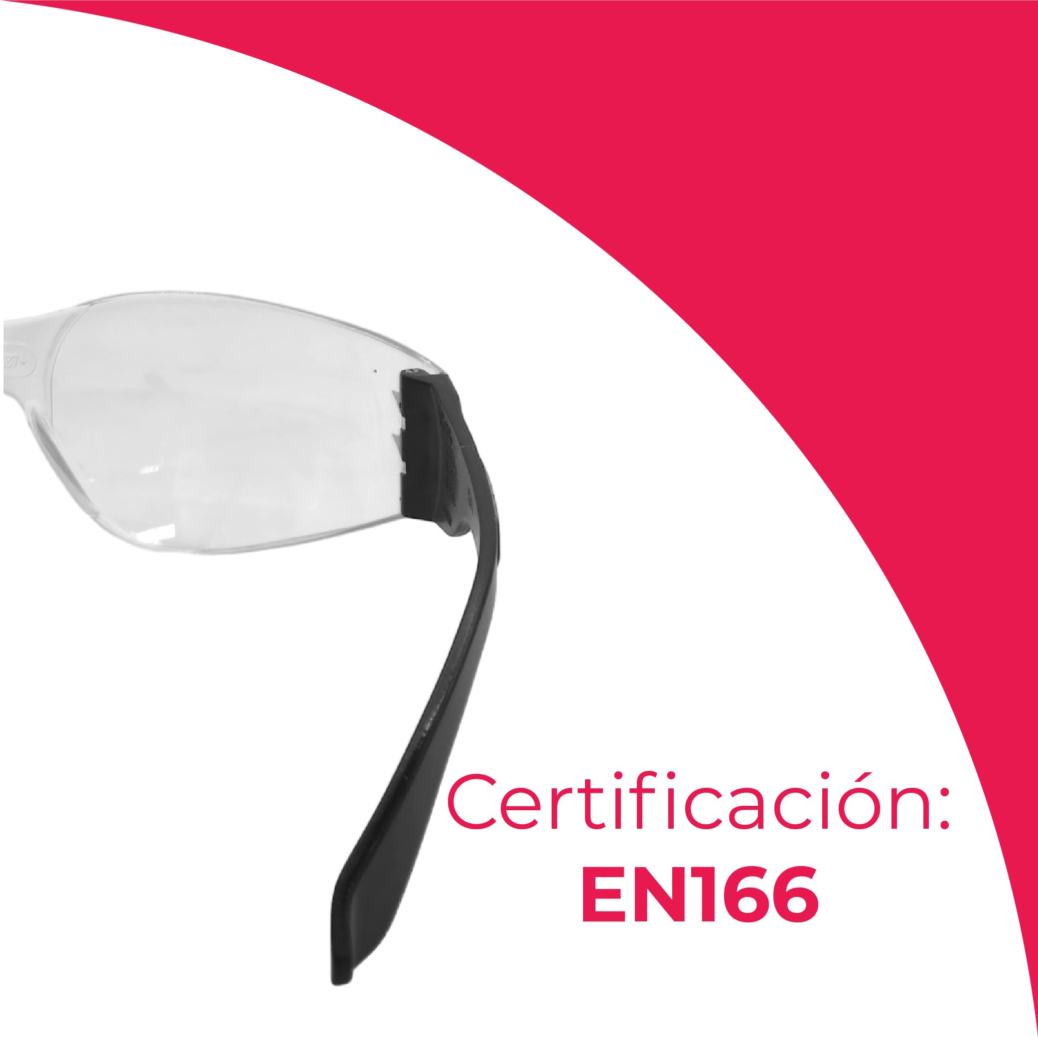 LIBUS Gafas de seguridad Eco Line: antiarañazos, EN166/UV Prot., Unisex. Policarbonato para impacto frontal/lateral y polvo. Ojo de gato.