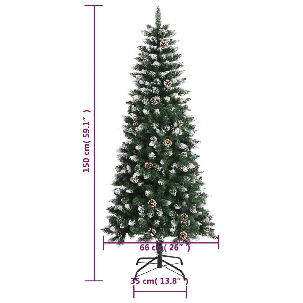 Albero Di Natale Con Luci,Albero Di Natale Foltoalbero Di Natale Artificiale Con Base Verde 150 Cm Pvc Adatto Per Ingresso, Festa, Cortile, Giardino, Hotel, Negozio