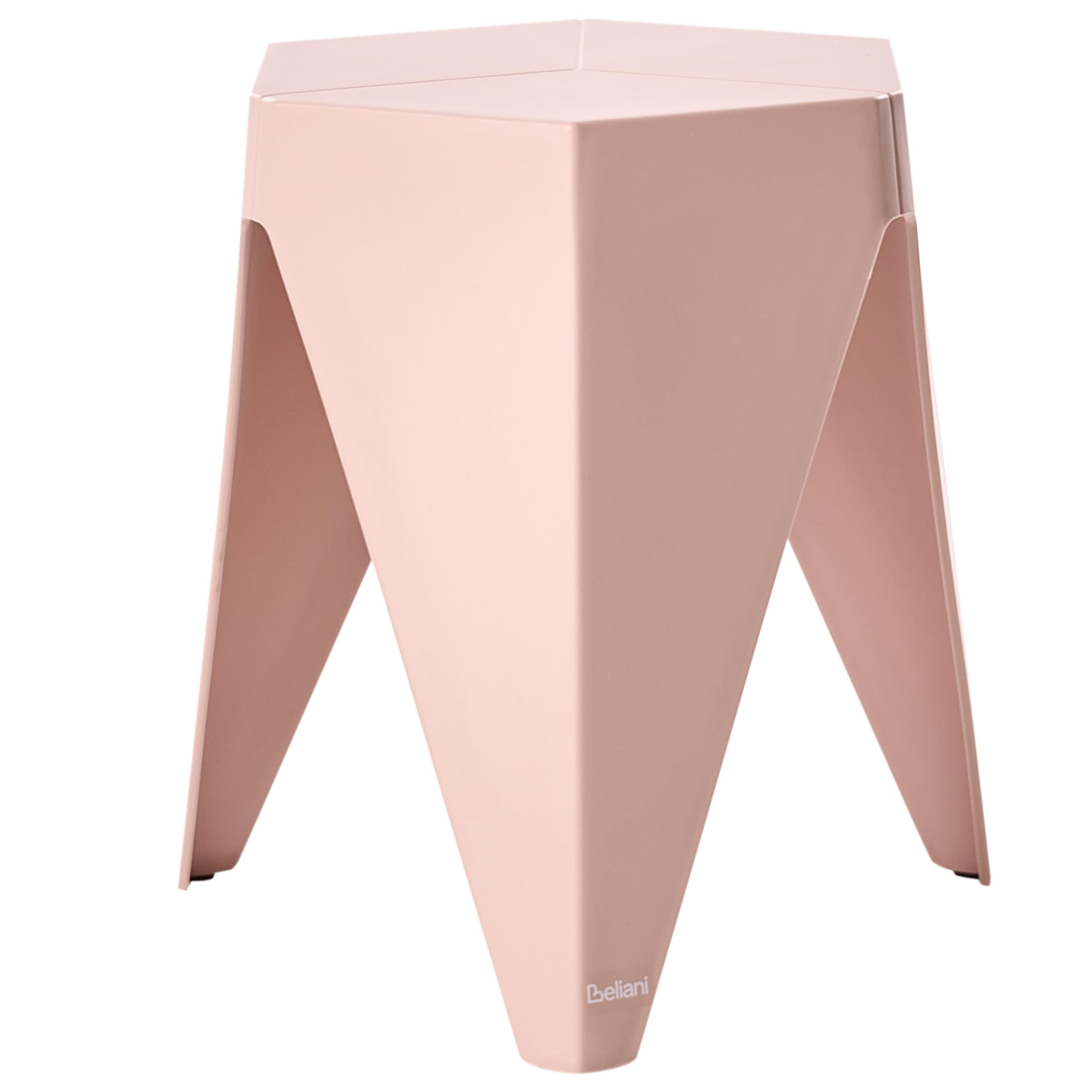 Beliani Ensemble de 4 Tabourets d'Extérieur Sièges d'Appoint Extérieur Synthétique Empilables Tons Pastel Multicolore Karavos