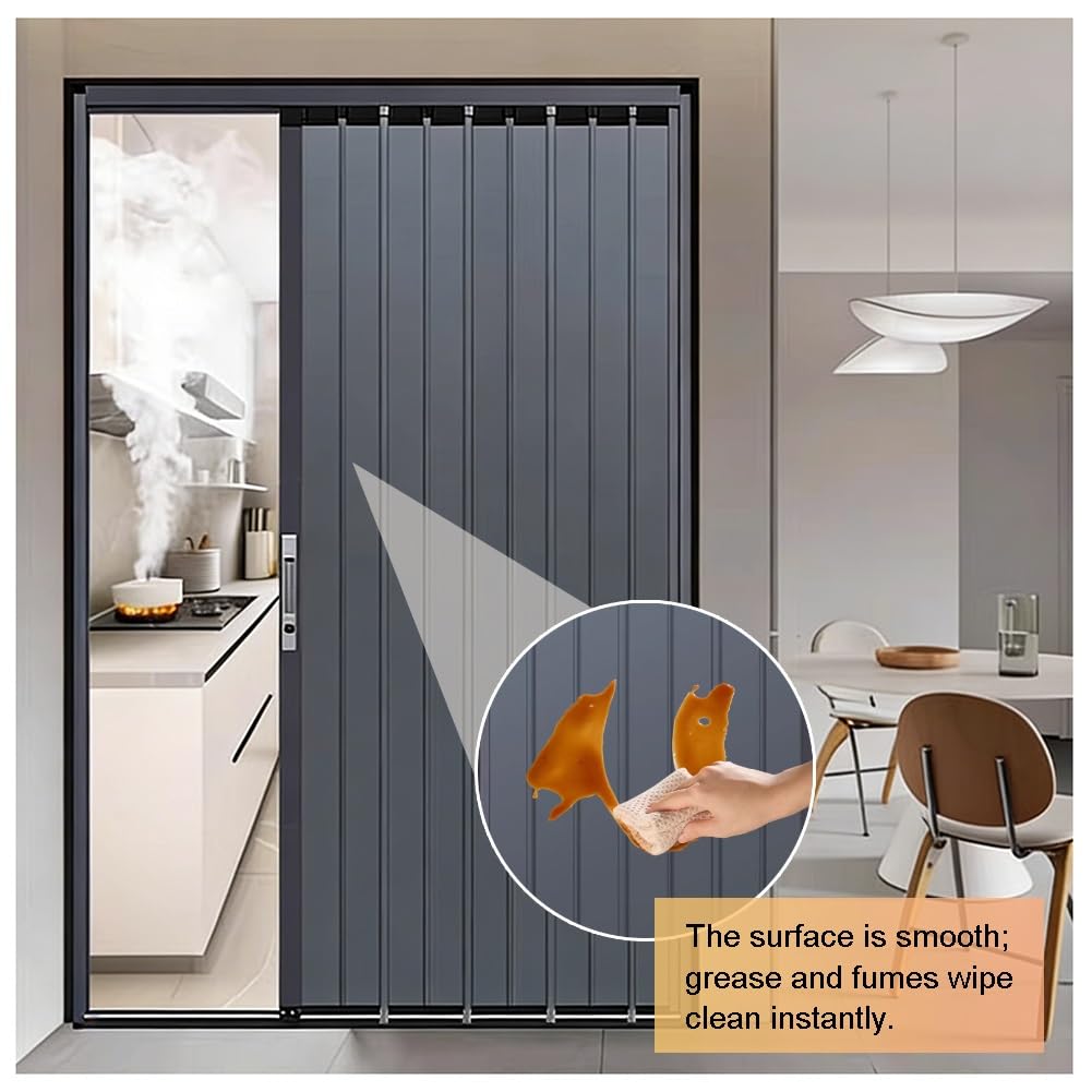 Porta Pieghevole In Lega Di Alluminio, Cancello Di Sicurezza Ignifugo E Lucchettabile — Per Casa, Cucina, Garage, Magazzino, Cantina — Personalizzabile
