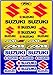 Factory Effex Factory Style Suzuki Sticker Decal Sheet Universal
