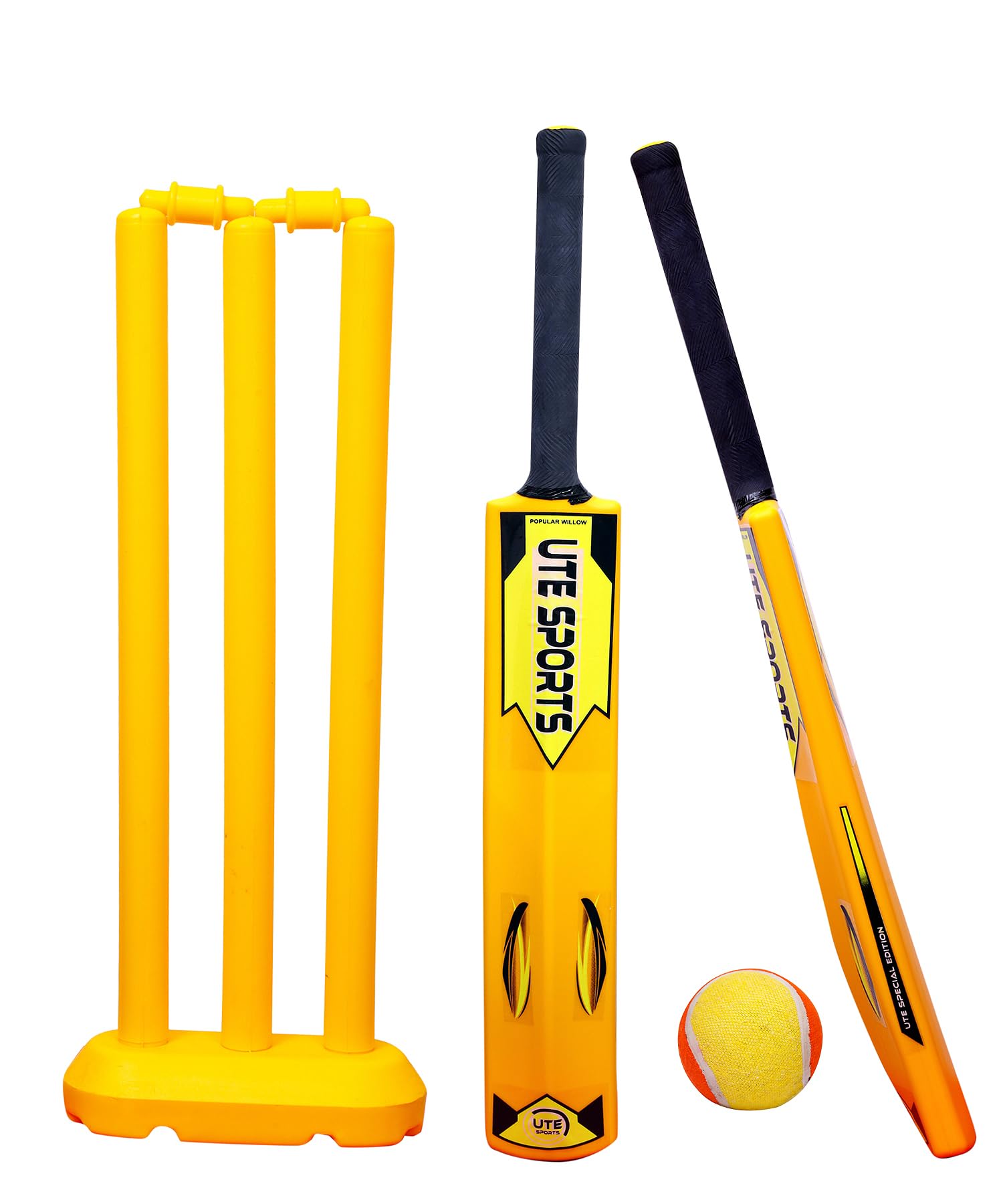 Kids Zone Plastic Cricket Bat with Wicket Set & 1 Tennis Ball for Kids Cricket Kit (Size-1)-image-40