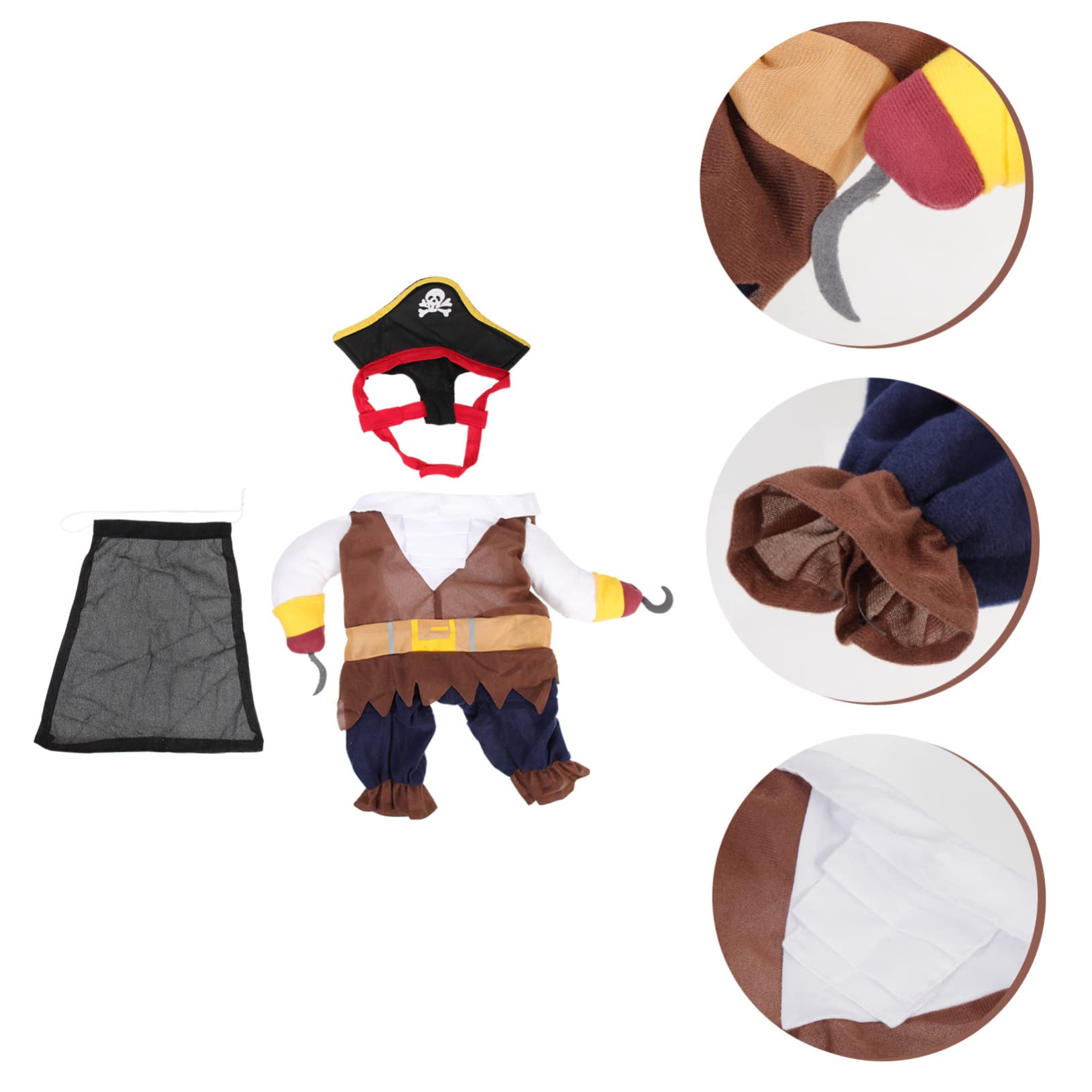 Sosoport 5 Set Costume da trasformazione per animali domestici costumi cane divertenti dog costume cappello da pirata per cane vestiti per cani comodi costume da pirata costume da cane Moda