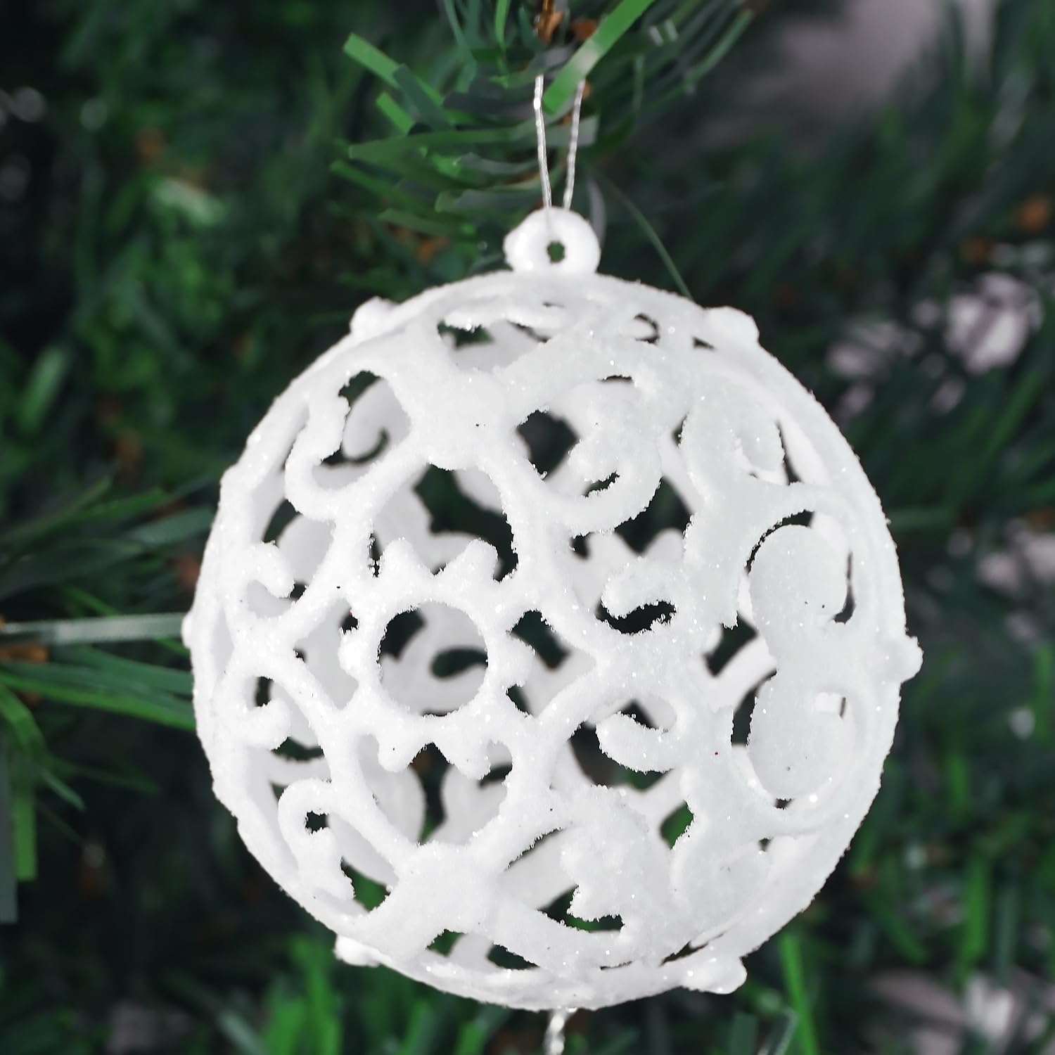 ZFYQ 100Pcs Christmas Tree Baubles, Hanging Baubles 3/4/6 cm - Image 2