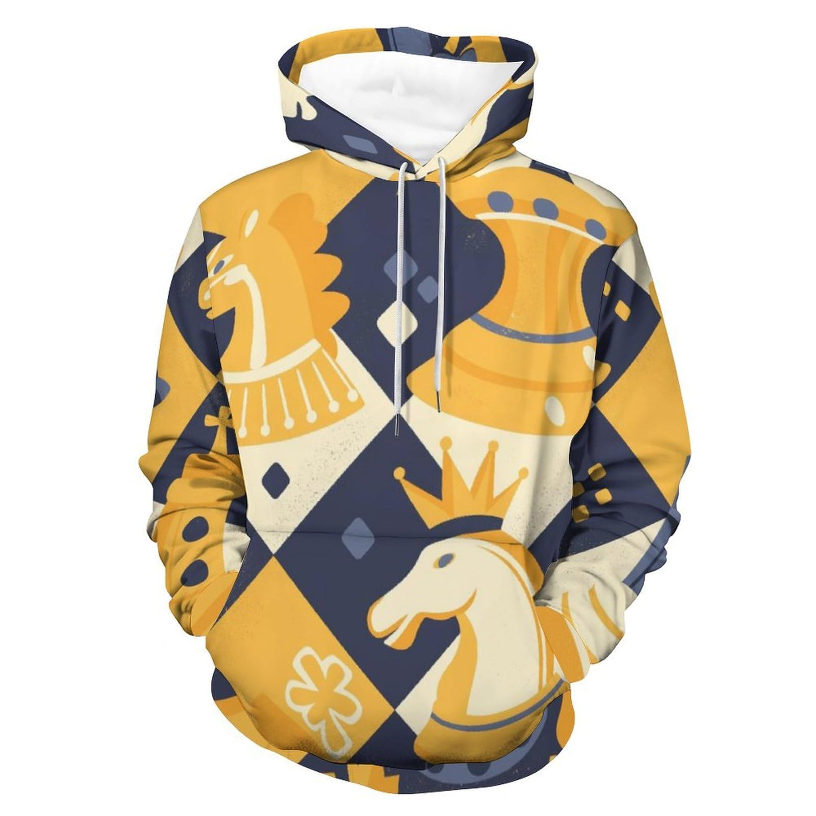 Échecs de dessin animé sweat à capuche avec motif graphique original taille S - 8
