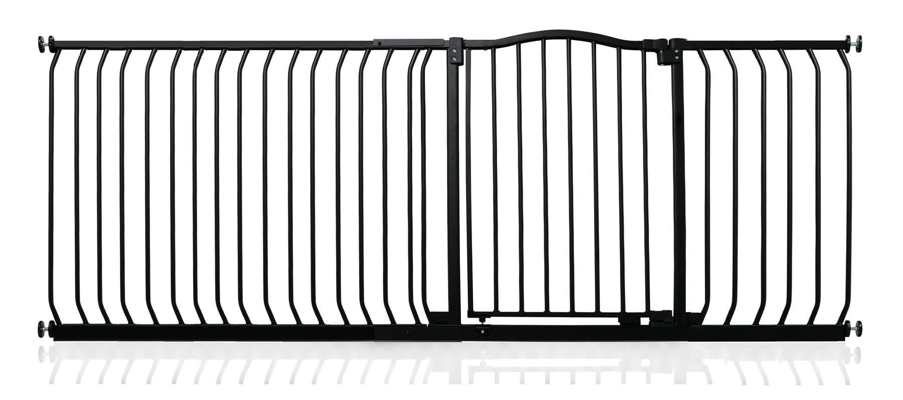 Safetots Pressure Fit Stair Gate - Curved Top - 198cm-207cm - Black - Metal