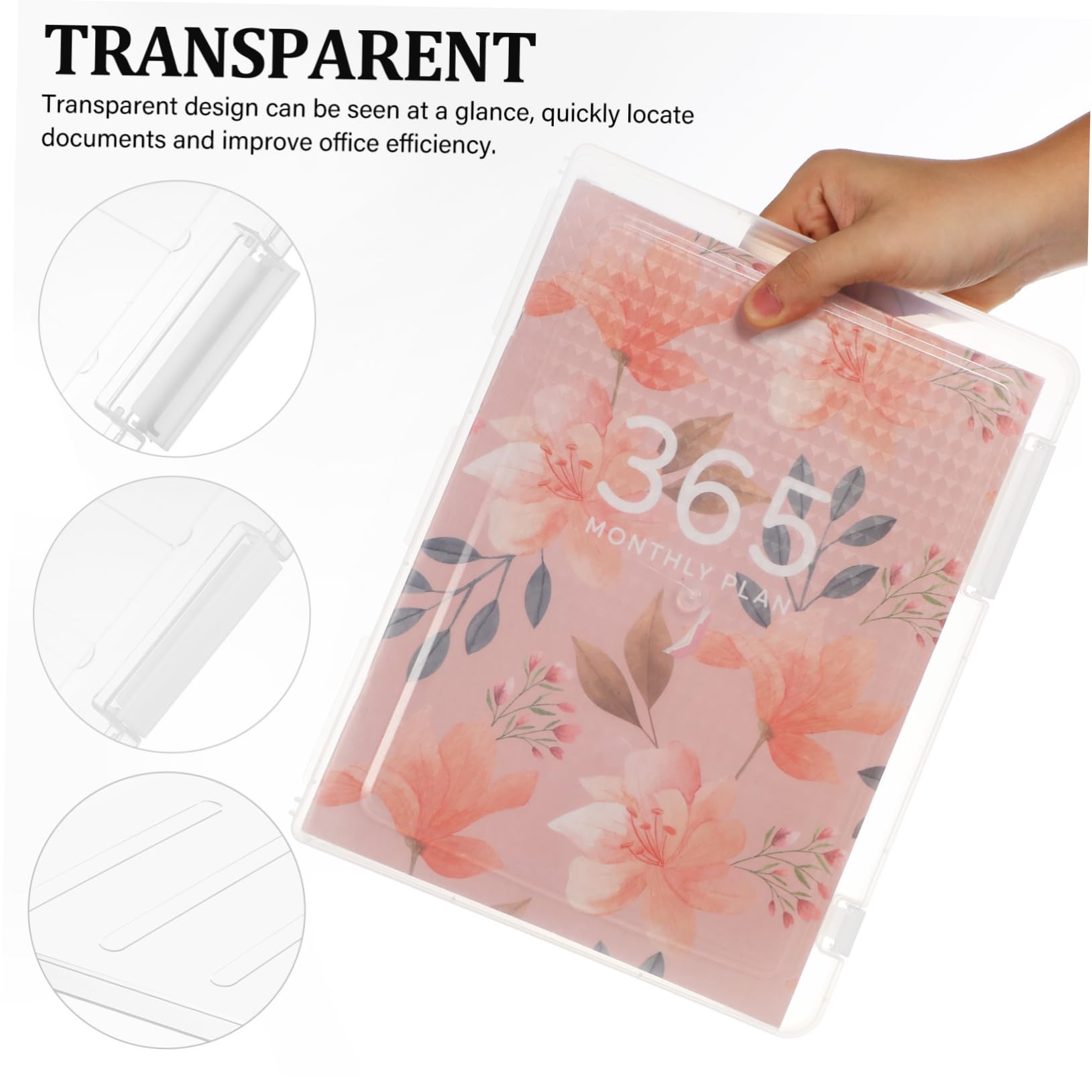 iplusmile 6pezzi Scatola Archivio Documenti Trasparente con Coperchio Organizer per Carta da Scrapbooking e Libri da Colorare di Portaoggetti in Plastica per Documenti e Vari Usi