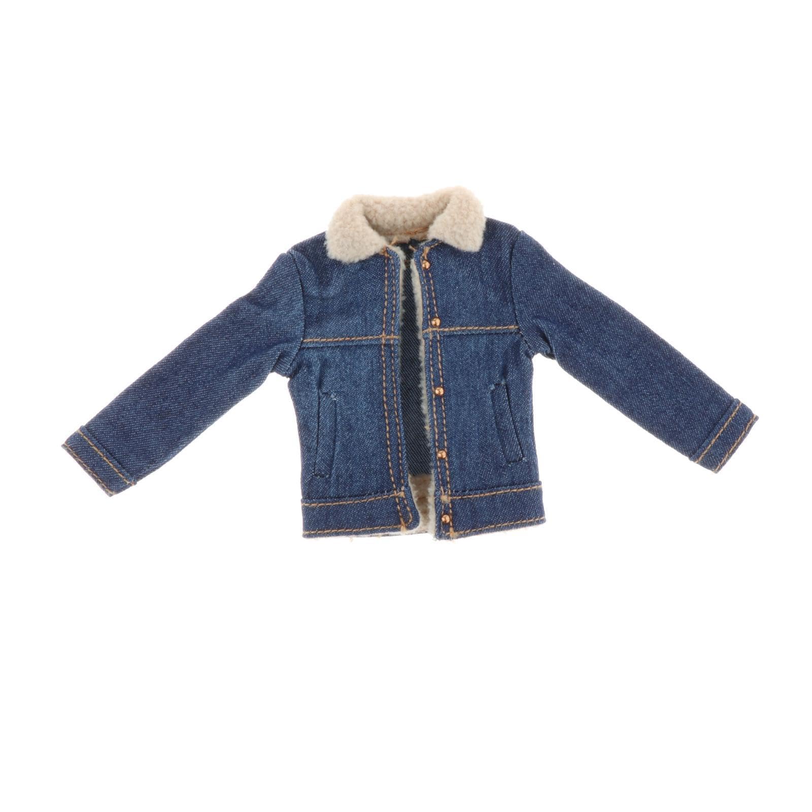 Outfit Im Maßstab 1:12 für Miniaturpuppen, Jacke für 15 cm Große Figuren, Blau