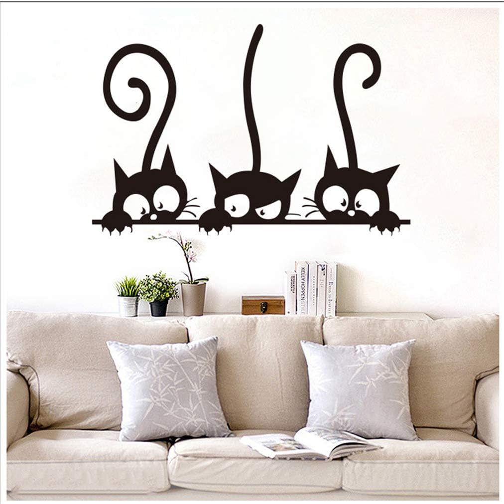 三匹の黒猫 シール壁紙ウォール ステッカー デコ 取り外し可能なビニールラベル 部屋 窓 バスルーム 冷蔵庫 キッチン 天井のなどなかわいらしい剥離可能防水壁紙 30cm 激安大特価 三匹の黒猫 シール壁紙ウォール ステッカー デコ 取り外し可能なビニールラベル 部屋 窓 バスルーム 冷蔵庫 キッチン 天井のなどなかわいらしい剥離可能防水壁紙 30cm 激安大特価