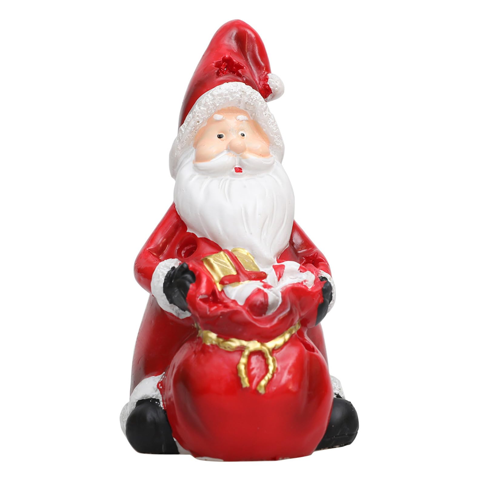 Kalttoy Elder Santa/Snowman Shaped Figure Resin Sculpture Christmas Themed Desk Top Decoration Elegant Desktop Ornament Standing Santa Figure