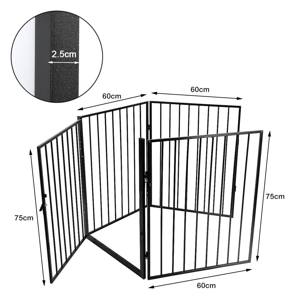 Rejilla protectora para chimenea, parque infantil con puerta de seguridad, rejilla para perros independiente, sin agujeros, rejilla protectora para chimenea, rejilla protectora para perros plegable