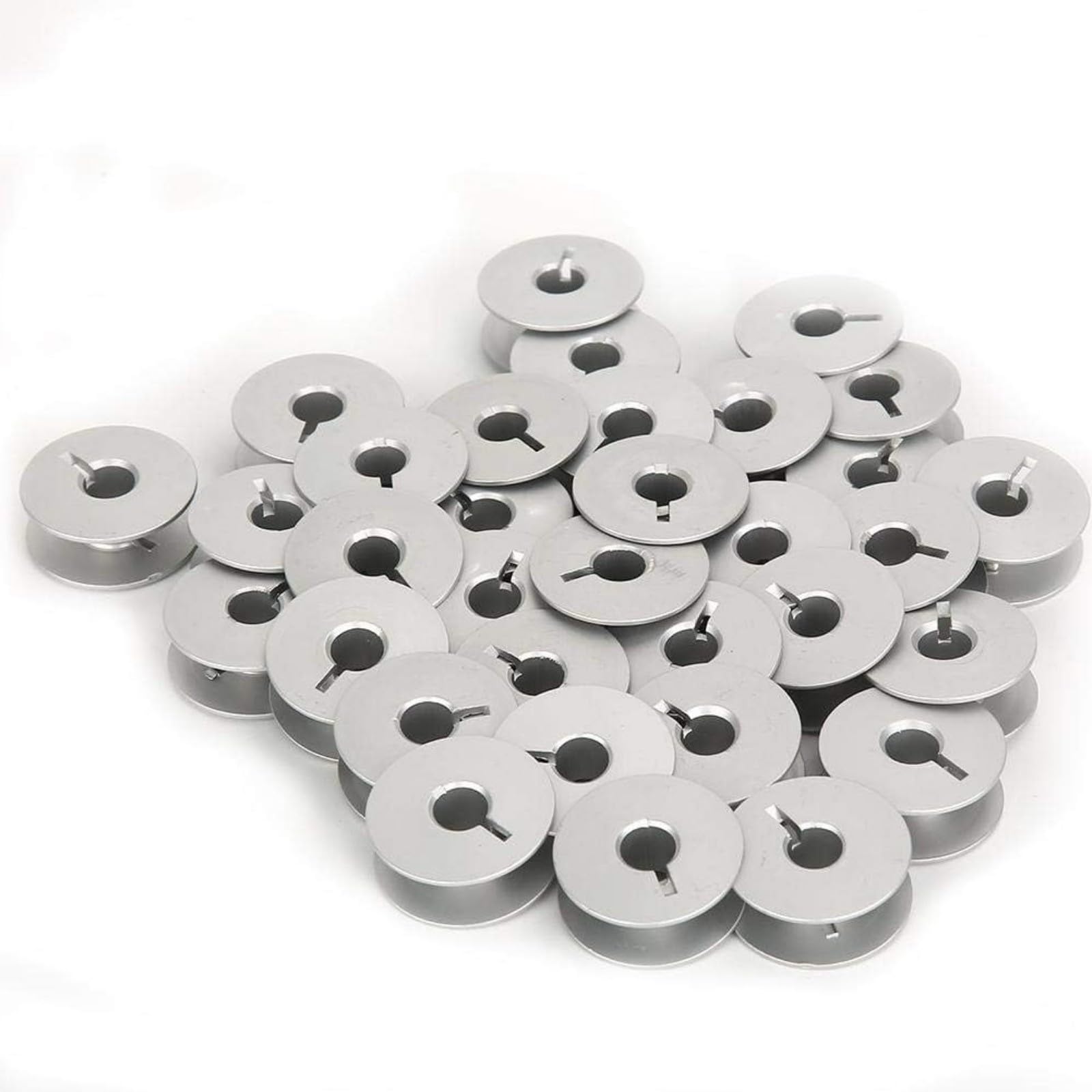 KAHDGSS 100PCS Aluminum Spools Sewing Machine Spools Repair Part Suitable for Smooth Operations in Aluminum Bobbins