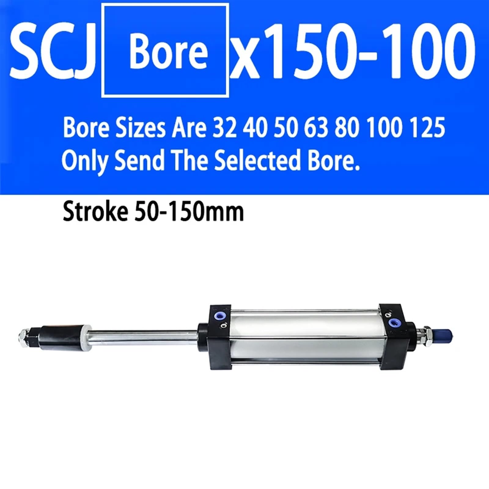 Cilindro Pneumatico Heschen SC 32-400 - Doppio Effetto, Alesaggio 32mm - Foto 6