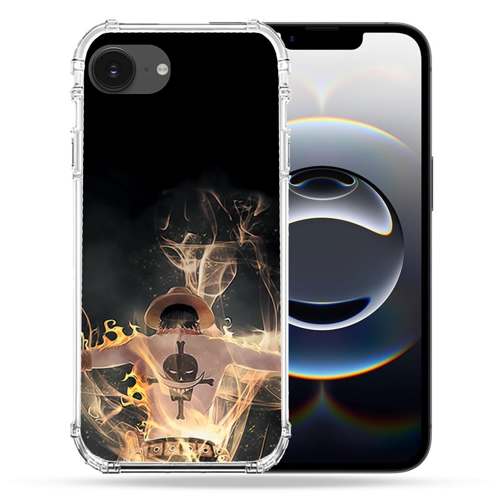 Cokitec Reinforced Case for iPhone 16e Manga One Piece Ace Black