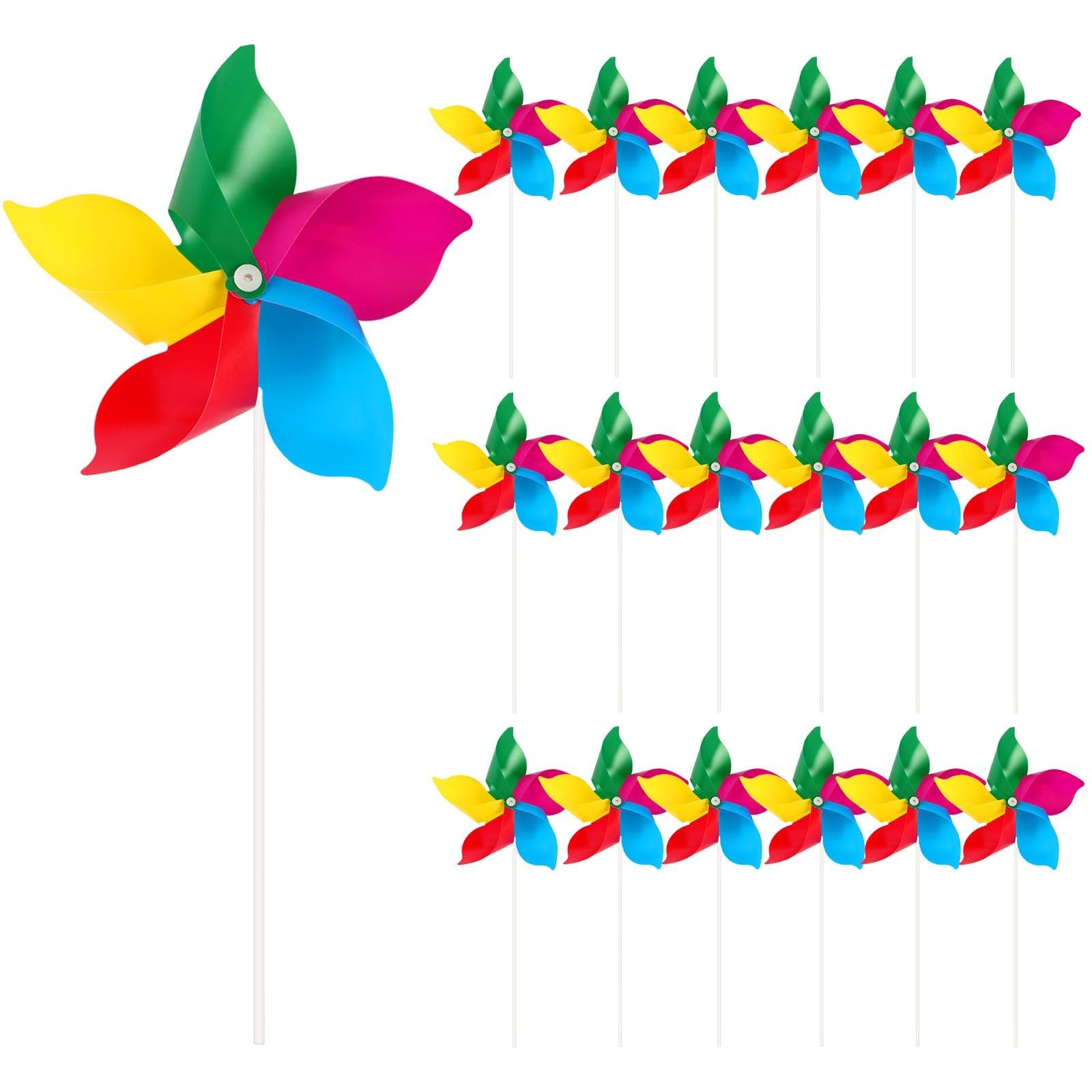 Photo 1 of 10 Pack Rainbow Pinwheels Kids Outdoor Outdoor Decorations for Garden
