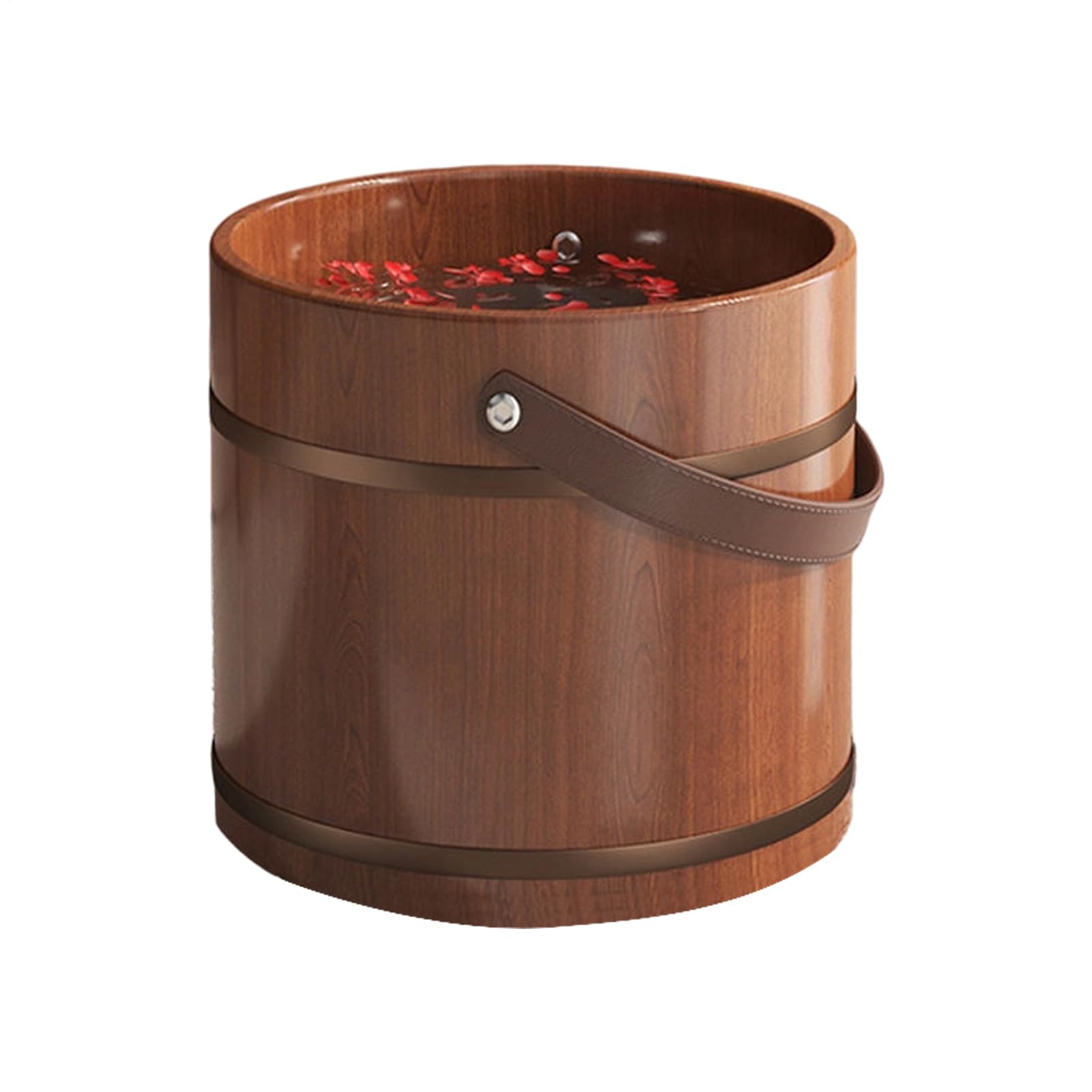 Fuß-Einweichwanne, Holzmassage-Fußbad mit Roller, entspannendes Spa-Soak für Männer, Frauen, Teenager, Jugendliche, Sauna-Therapien für Mutter, Vater, Oma, Senioren, Wellness