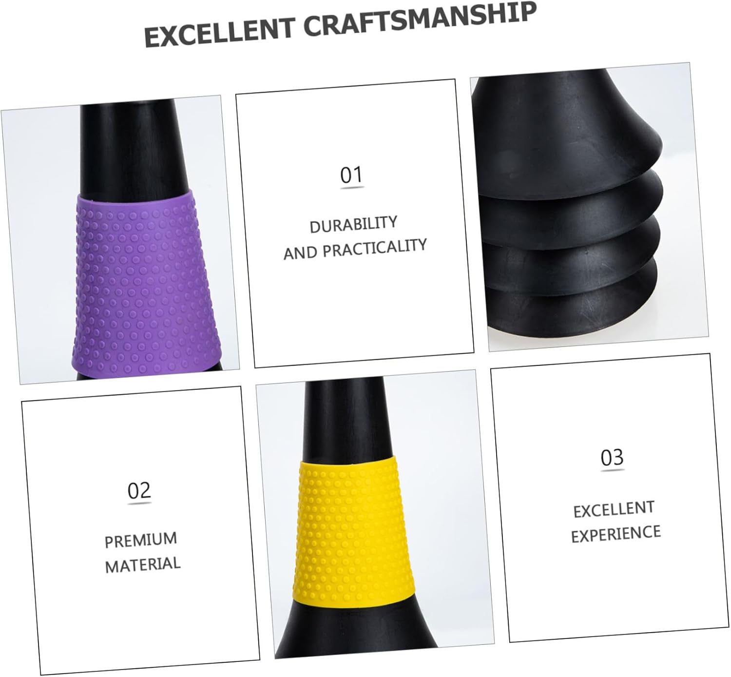 5Pcs Horn-Shaped Soccer Cones Agility Training Markers Sports Field Obstacles with Bright Colors for Football Practice and Speed Drills