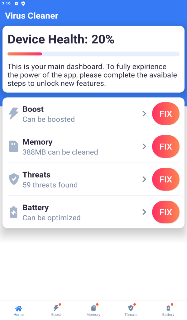 Antivirus & Virus Cleaner For Fire Tablets & Junk Cleaner For Fire ...