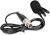 Micrófono de solapa tipo lavalier con conector mini XLR, micrófono de clip sin manos compatible con sistemas de micrófono inalámbrico UHF, transmisores de bolsillo, amplificador de voz XLR 7