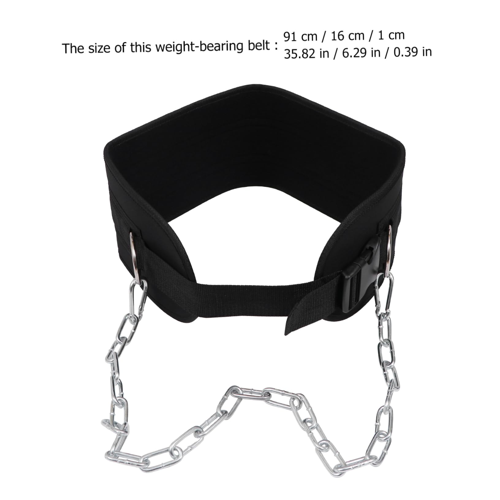 Happyyami 1pezzi Cintura Per Sollevamento Pesi Con Catena Attrezzatura Per Bodybuilding e Powerlifting Design Ergonomico Per Comfort e Supporto Catena Rimovibile Per Maggiore Sicurezza