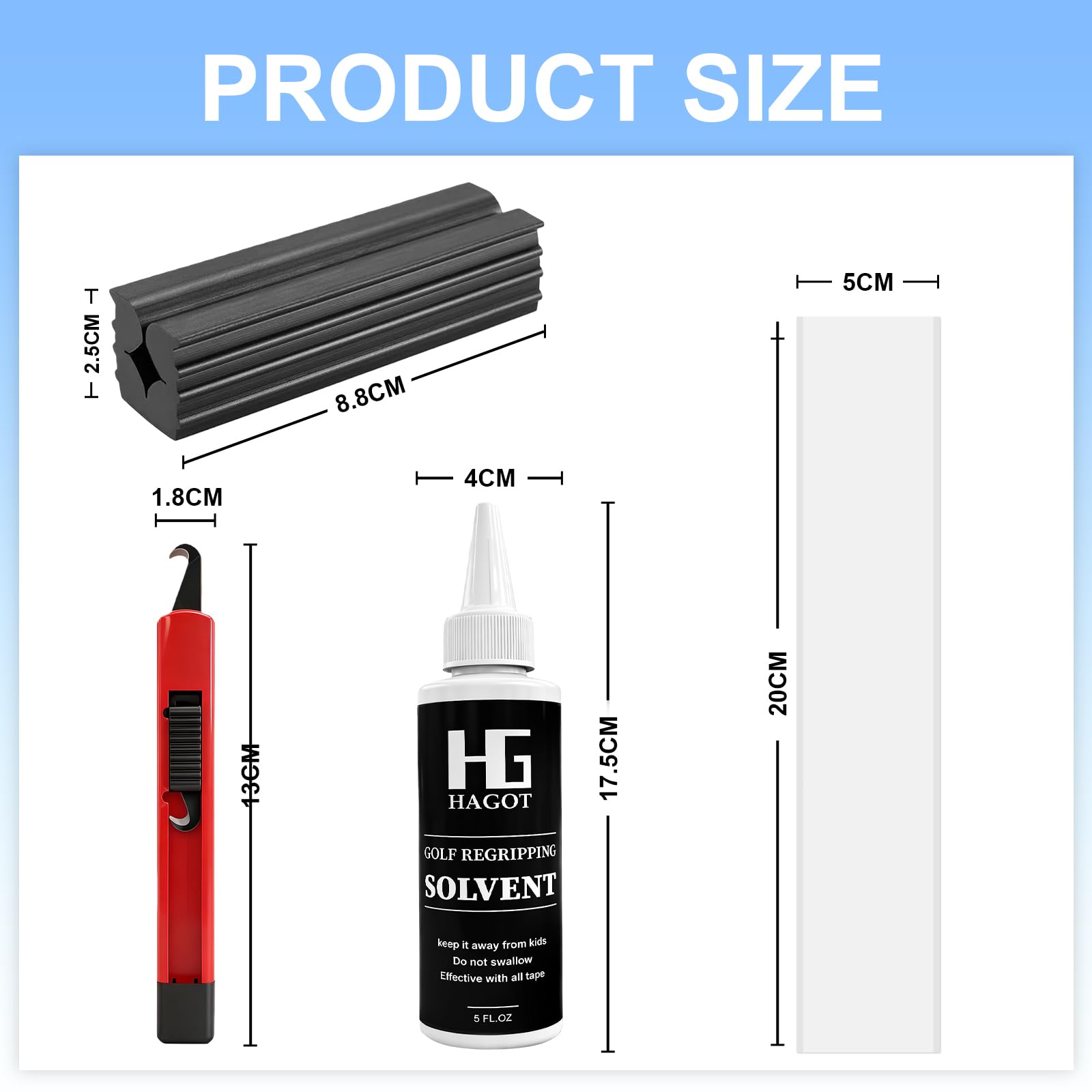 Zestawy naprawcze Premium Golf Grip, pełne zestawy do chwytania golfa, wysoka przyczepność, amortyzacja wstrząsów i antypoślizgowa, rozmiar uniwersalny