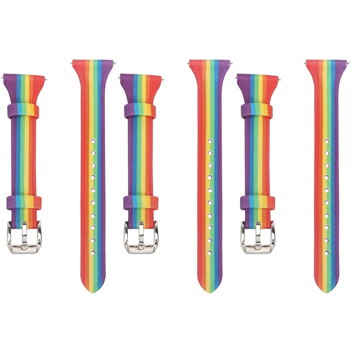 3 Piezas Correa de Cuero para Reloj de Unidades Banda de Reemplazo Resistente Ligera y Transpirable Compatible con Relojes Inteligentes para