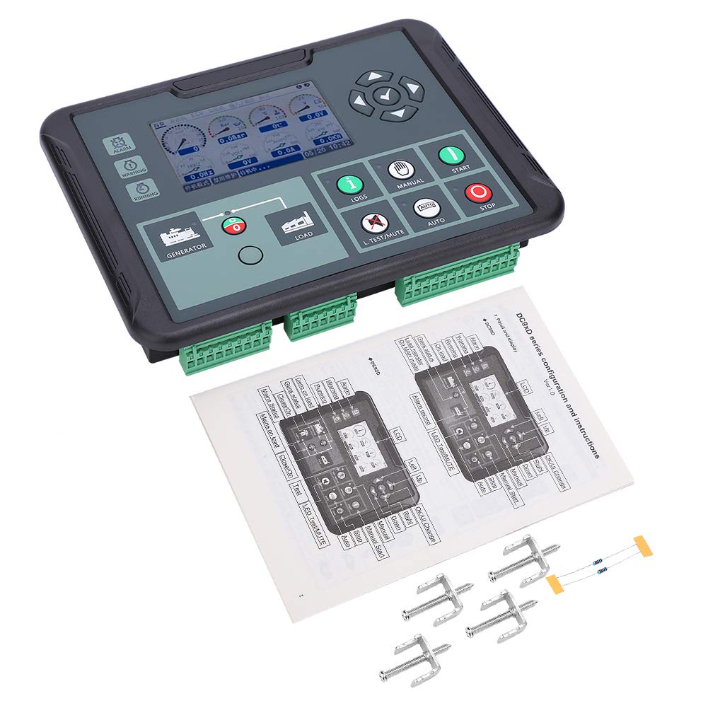 Contrôleur de Groupe électrogène Module de Commande de Groupe électrogène DC90D Série MKII AC80 à 360 V 500 à 4 500 Tr/min avec Protection d'affichage de Mesure de Puissance pour les