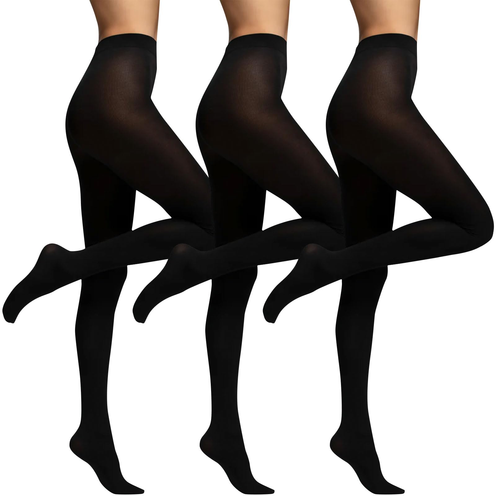 Medias negras de 70 denier para mujer pack múltiple de medias opacas suaves anticanas 8