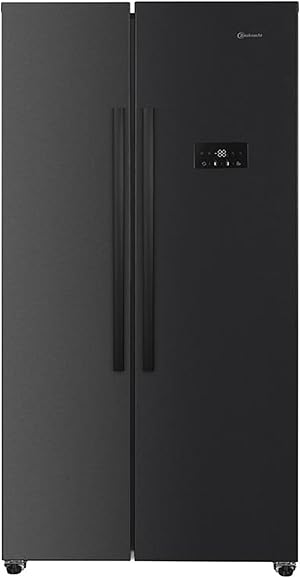 Bauknecht SBS C90 BL Dual Cool Total NoFrost Side by Side Kühlschrank / 532 Liter Nutzinhalt / 177 cm Höhe/Inverter Kompressor/Superkühlfunktion, schwarz