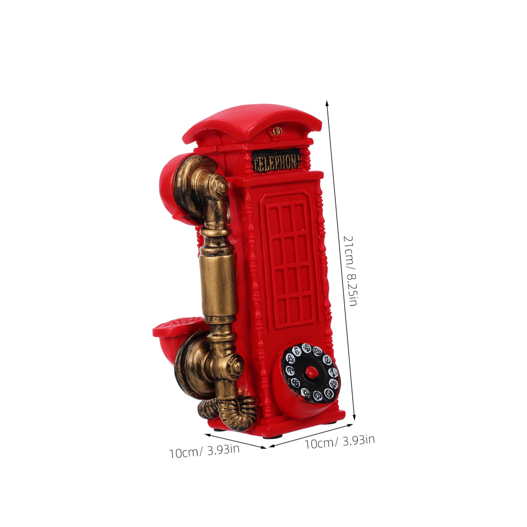 OUNONA Antique Rotary Dial Phone Model Classic Ornament for Home Decor Retro Style Display Unique Craftsmanship and Retro Inspiration