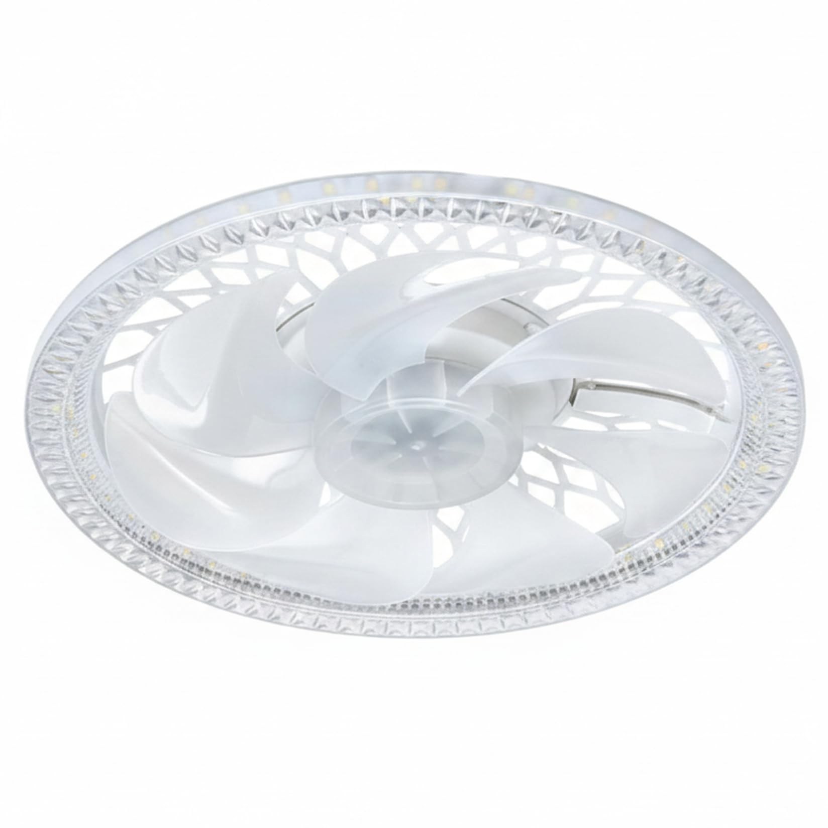 Ventilador de techo con lámpara LED regulable casquillo E27 y 4 velocidades con mando