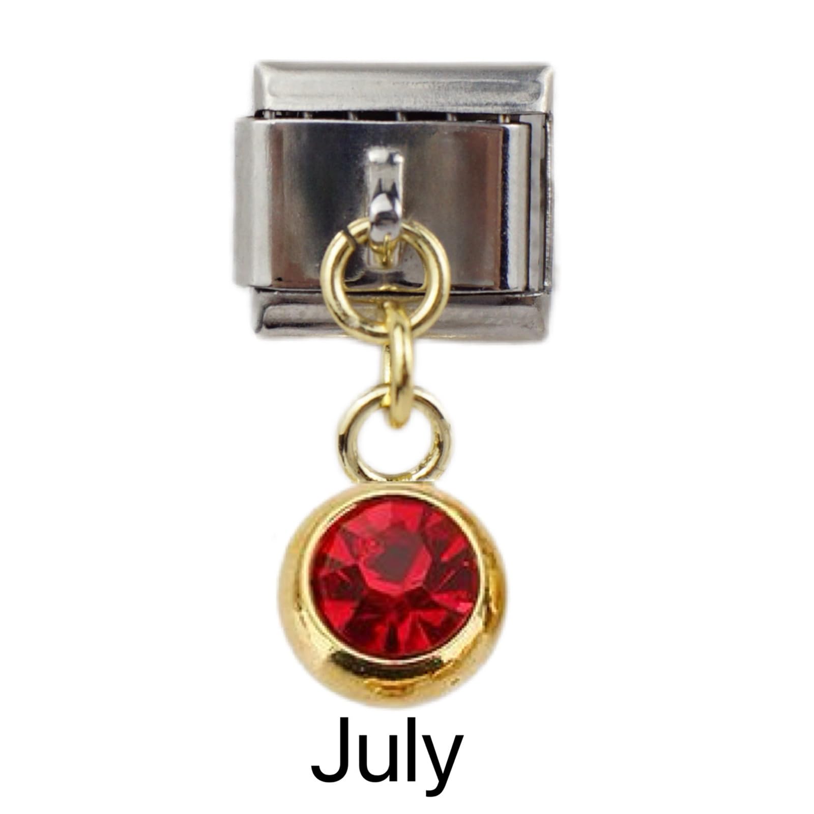 12er Pack italienische Charm Verbindungsperlen aus Edelstahl zur Schmucksuche, Schmuckzubehör, geeignet für die Herstellung von Armbändern, Anhänger aus Edelstahl