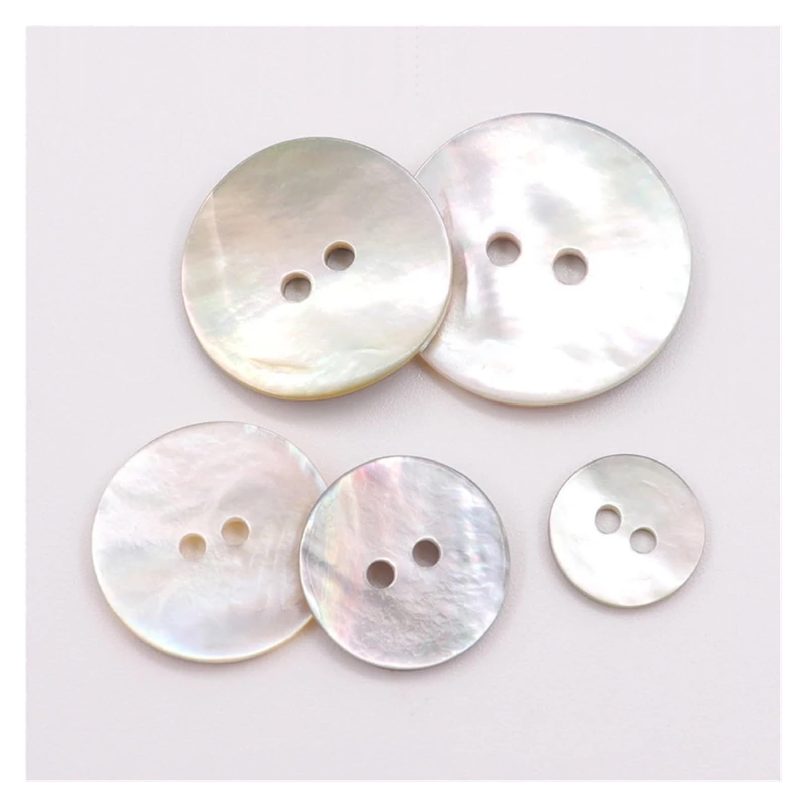 6 Boutons En Nacre Naturelle 20 Mm - Vert Vif - Perles Pour Création DIY