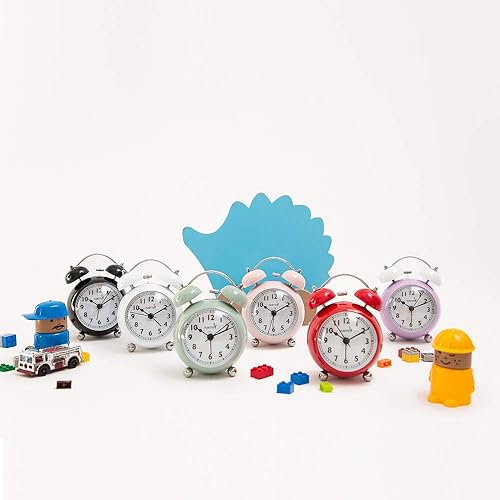 Miniatura 6 de Reloj despertador fuerte para personas que duermen profundamente) Reloj despertador de campana doble de 3.5 pulgadas con luz de fondo para