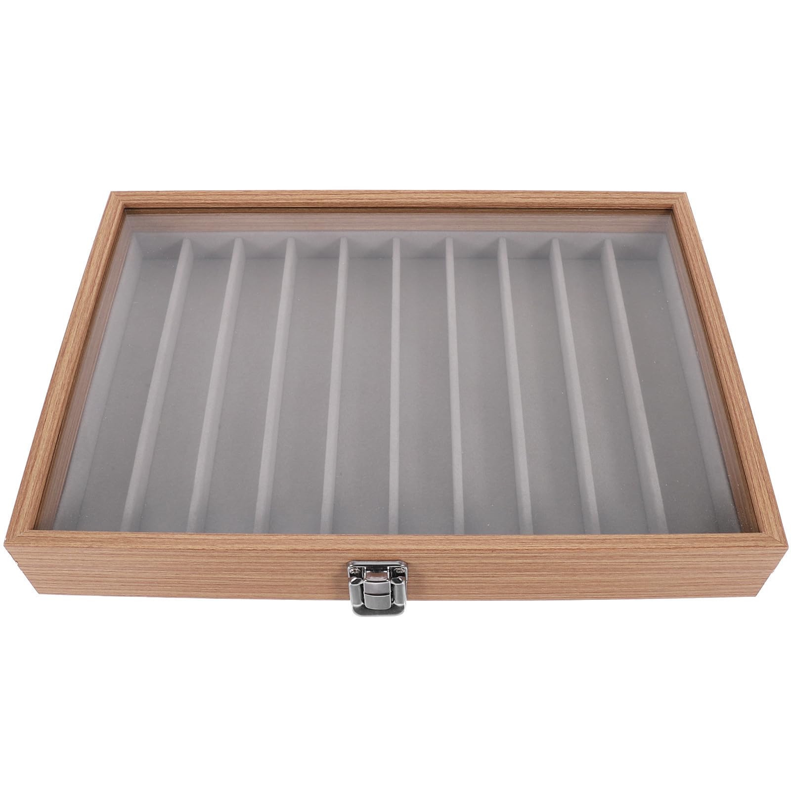 Caja Portátil de Joyas con Tapa Transparente y Diez Compartimentos
