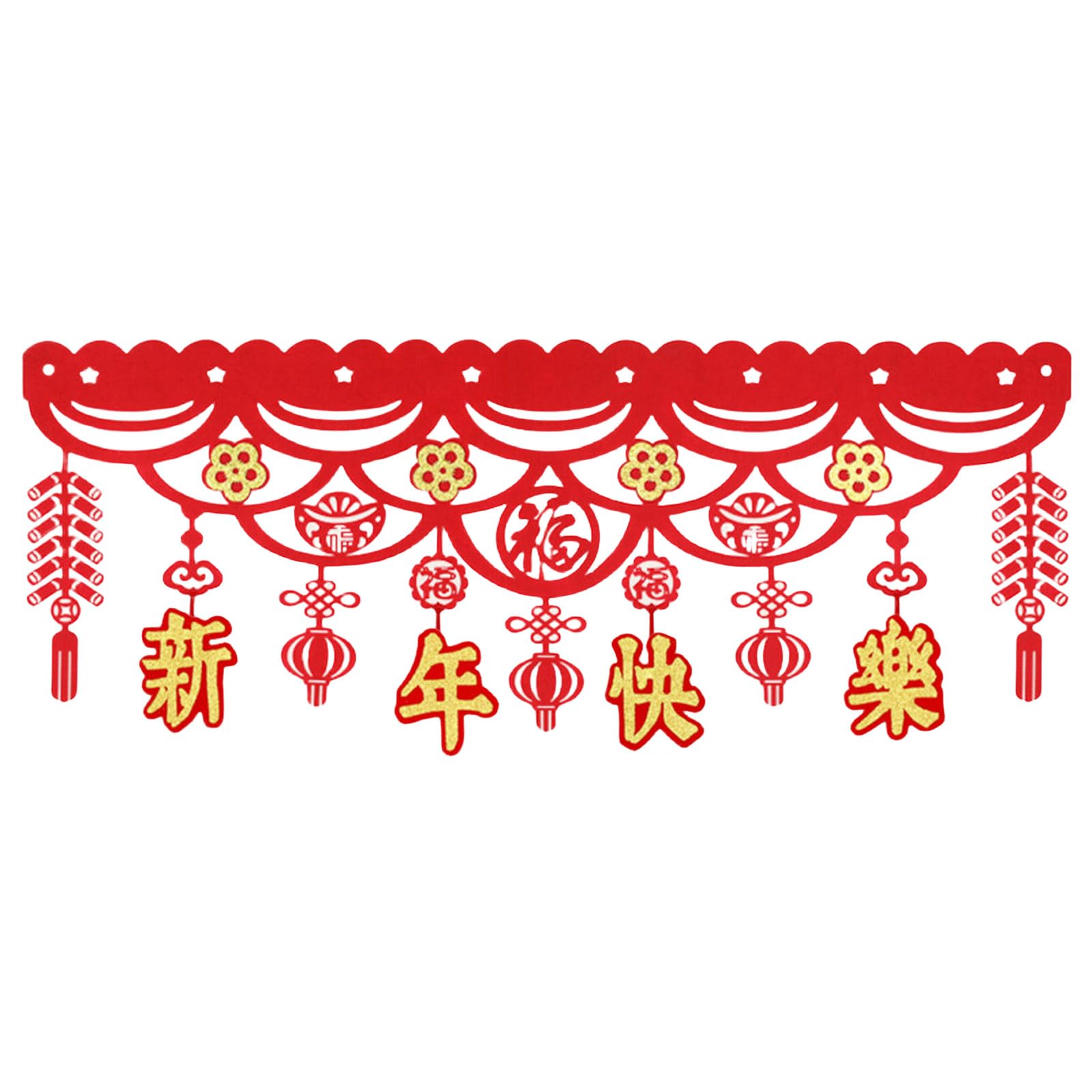 Buxuaaaa C010 Hanging Decoration Decorative Garlands Ornament For Event And Gatherings 2025 New Year Colorful Banners Pendant Easy Install Party Decoration