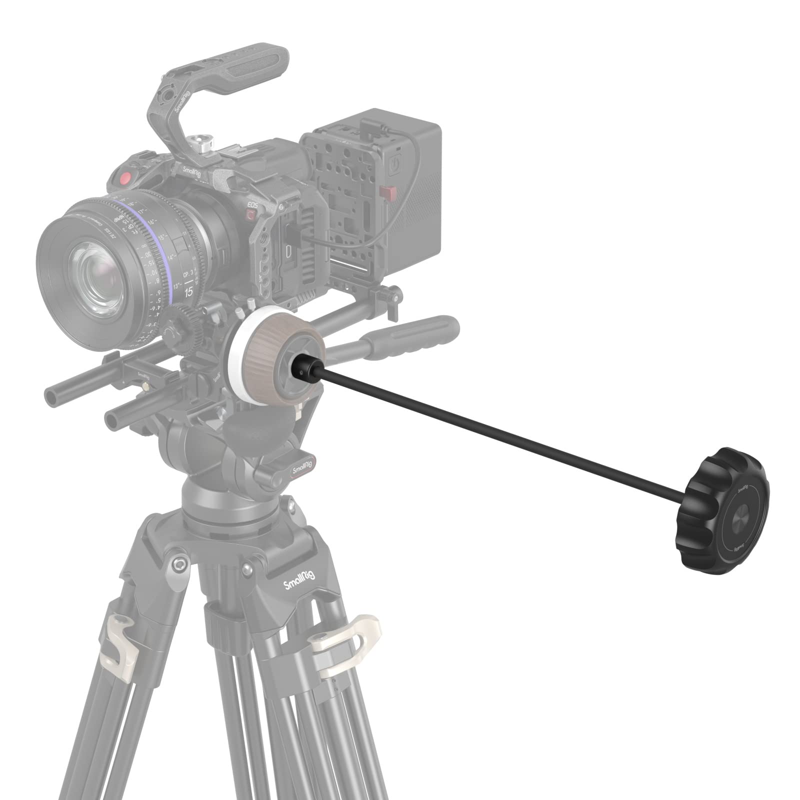 SMALLRIG Frusta Flessibile da 15" Manovella per Frusta Universale Focus Whip, Compatibile con SMALLRIG Follow Focus e Altri Follow Focus con Supporto a Frusta Standard (Porta 12 x 12mm) - 3851