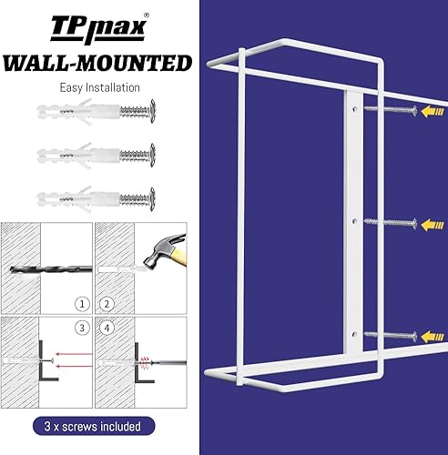 Miniatura 3 de Caja de guantes XL para pañuelos faciales, dispensador de alambre para guantes, organizador de toallas de papel de pañuelos, accesorios de montaje