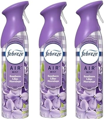 FE.BRE.ZE. AIR FRESHENER Mist Southern Lilac Mornings 3 Bottles 8.8 0z pack 3